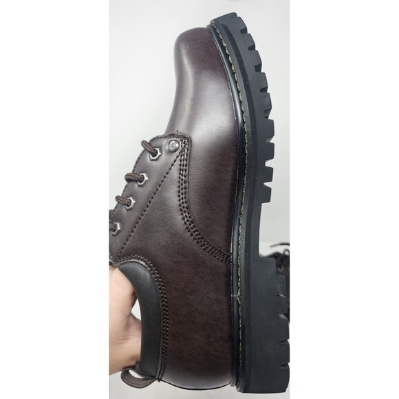 Skechers Utility Alley Cats Leather Dark Brown Oxfords Men's Size 9 (SN7111R) - Picture 6 of 13